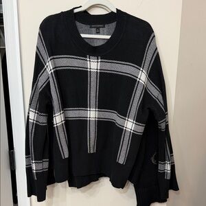 Banana Republic Black and White Checkered Sweater